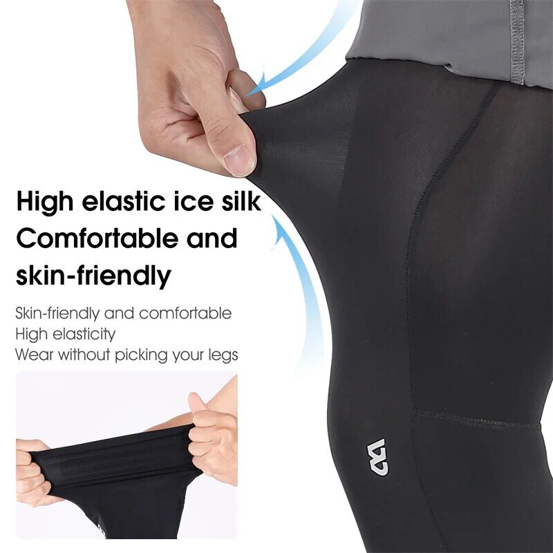 WEST BIKING Leg Sleeves Ice Silk Breathable Quick Dry Running Sports Leggings Sun UV Protection Leg Covers Cycling Leg Sleeves