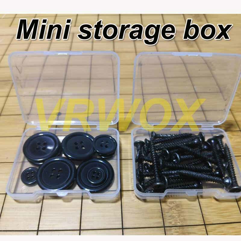 Mini transparente PP caixa de armazenamento, caixa de plástico, quadrado, retângulo caixa de embalagem para jóias, miçangas, pequenos itens, 5PCs