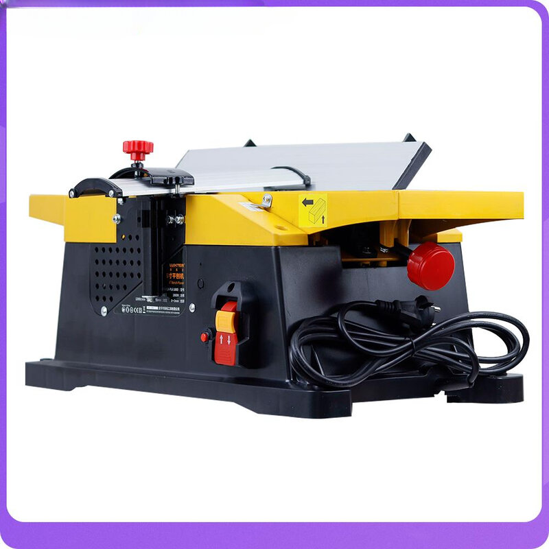 1800W Electric Wood Thicknesser Hand Planer Desktop Multifunctional Woodworking Wood Jointer Carving Power Tools Machine