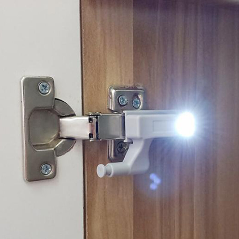 Luz de bisagra Universal LDE para armario de dormitorio, luz con Sensor LED incorporado de 0,25 W, luces de noche para armario de cocina