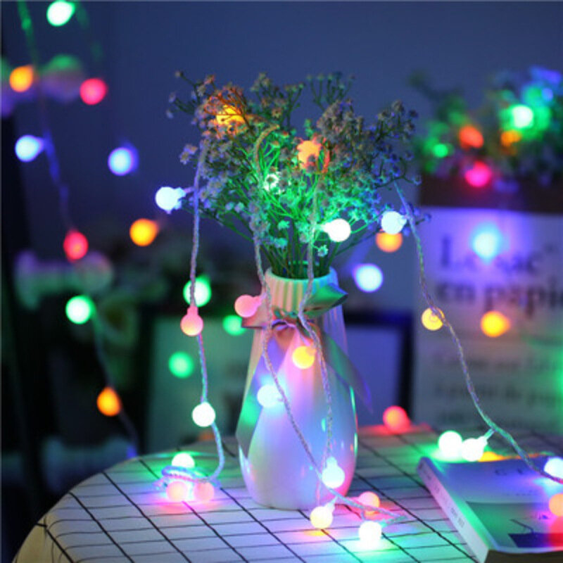 Guirnalda de luces Led con forma de bola, luces alimentadas por USB y batería, globo exterior, luz de hadas para boda, Halloween, jardín, decoración navideña