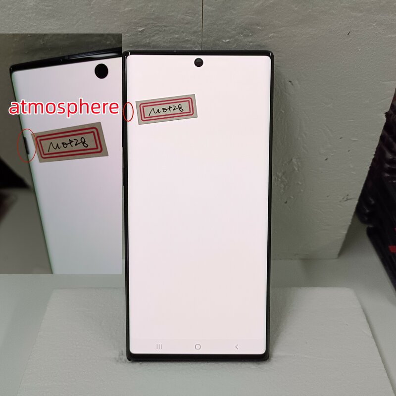Layar AMOLED Note 10 Plus 100% Asli untuk Samsung Galaxy Note10plus Tampilan LCD N975W N975F N9750 dengan Rakitan Perbaikan Bingkai