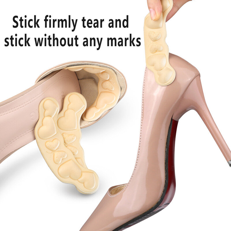 แผ่นรองส้นใหม่สำหรับป้องกันส้นเท้าฉีกขาดและสึกหรอขนาดรองเท้าปรับได้แผ่นรองส้นสูง
