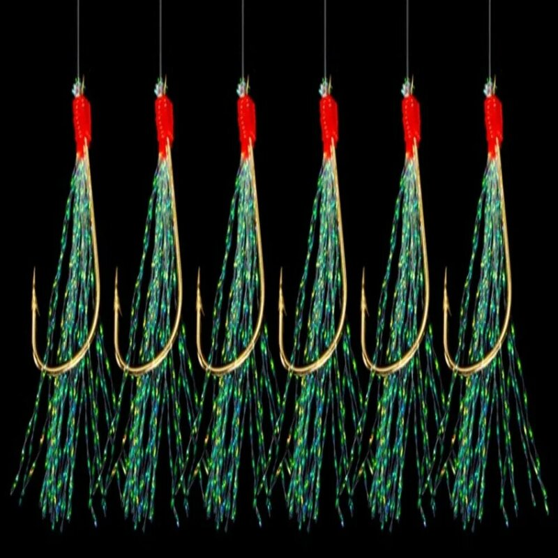 Bait Rainbow Hook Feather Lure Flasher Rig Fishing Lure Rigs Fishing String Hook Terminal Tackle accessori amo da pesca