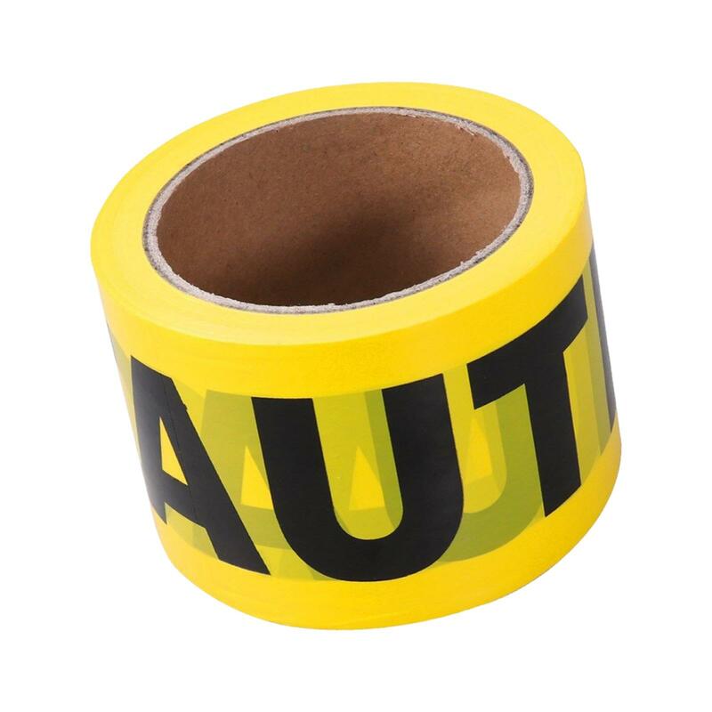 Caution Tape Hazard Safety Tape 100M Black Yellow Construction Tape Warning Barrier Tape for Police Use Workplace