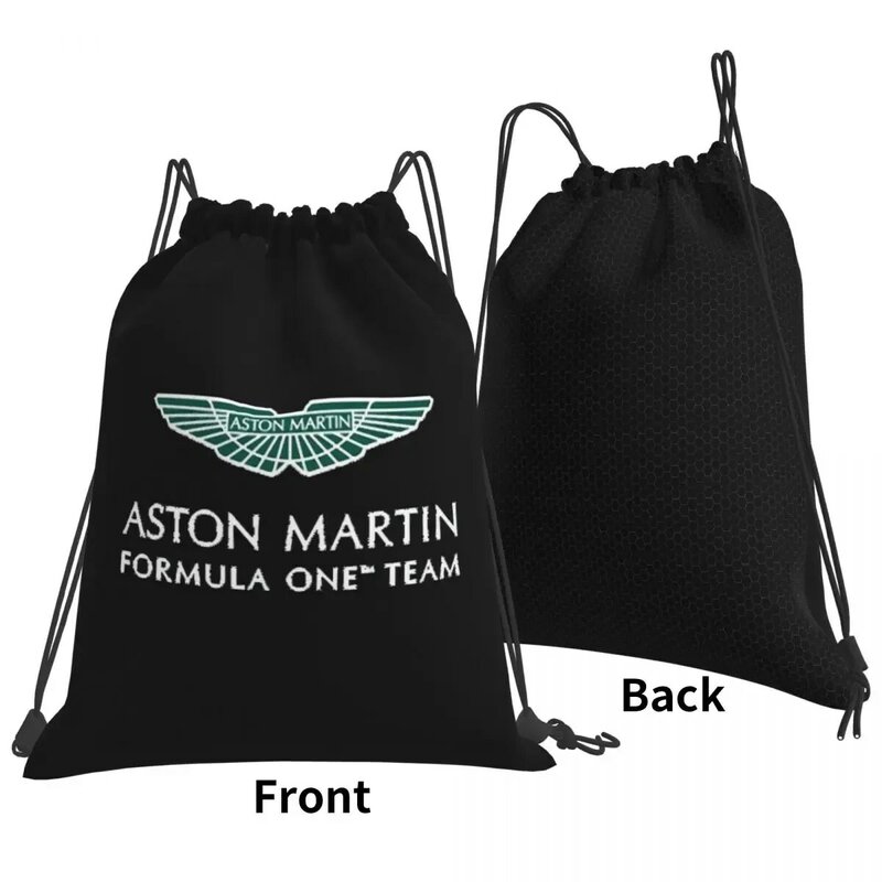 Plecaki Aston Martin F1 modne przenośne torby ze sznurkiem wiązana ze sznurkiem kieszonkowa torba sportowa torby na książki dla studentów podróży