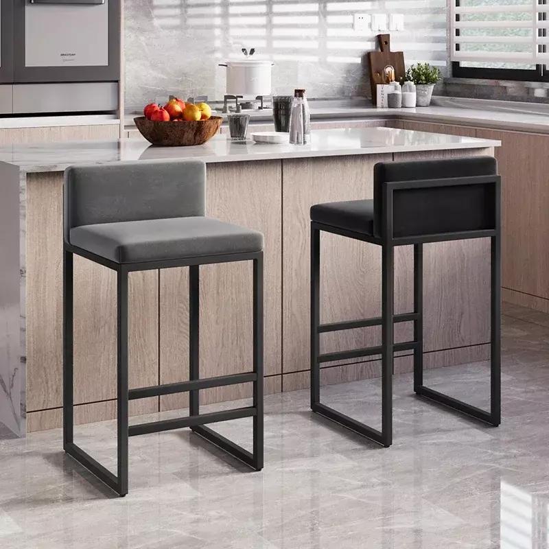 Барный стул Midcentury, кухонный современный ресепшн, одиночный парикмахерский барный стул, мягкая мебель для живой комнаты