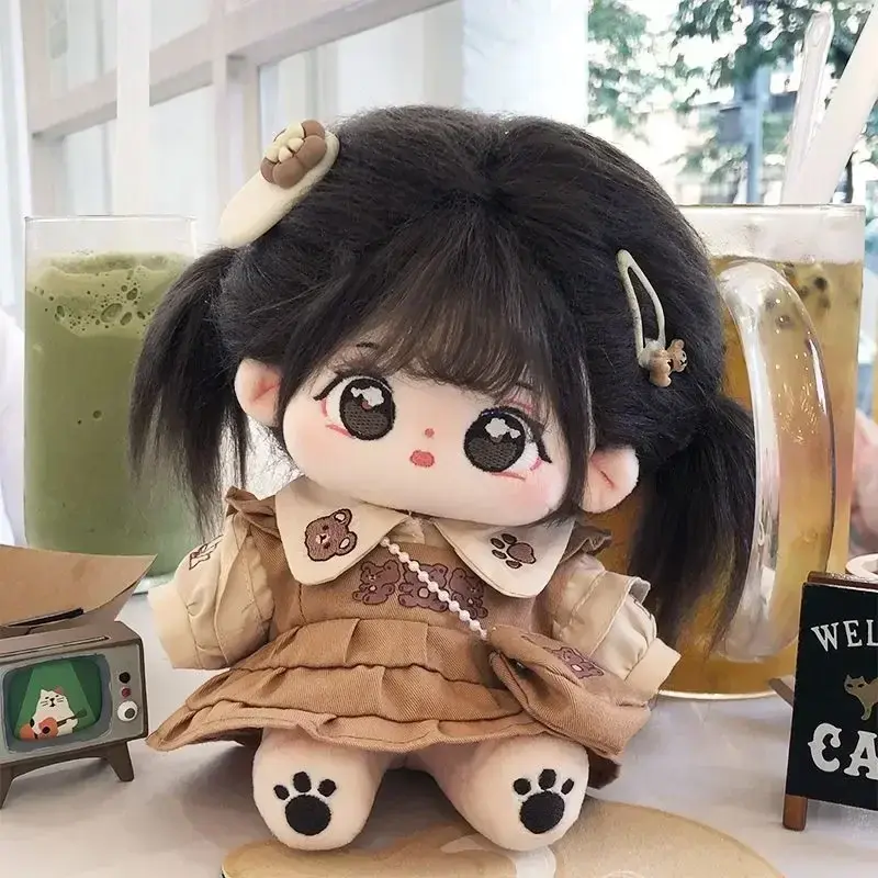 Caramel Cocoa No Attribute Kawaii Mori Girl Dress Costume Suit Cosplay 20cm Plush Doll Change Clothes Outfit Xmas Gift