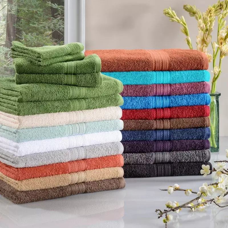 Hemingford-Juego de toallas de algodón ecológico, impresiones, 6 piezas