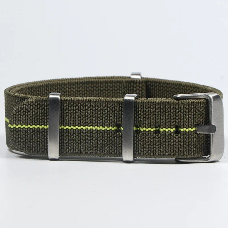 Bracelet élastique en nylon tissé pour montre, bracelet militaire, sac de parachute des troupes françaises, 18mm, 20mm, 22mm