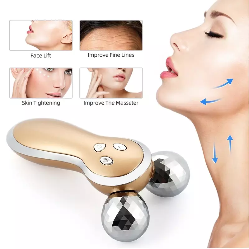 Elétrica V Face Massager, Duplo Chin Lift, Masseter Facial, Aparelho De Beleza