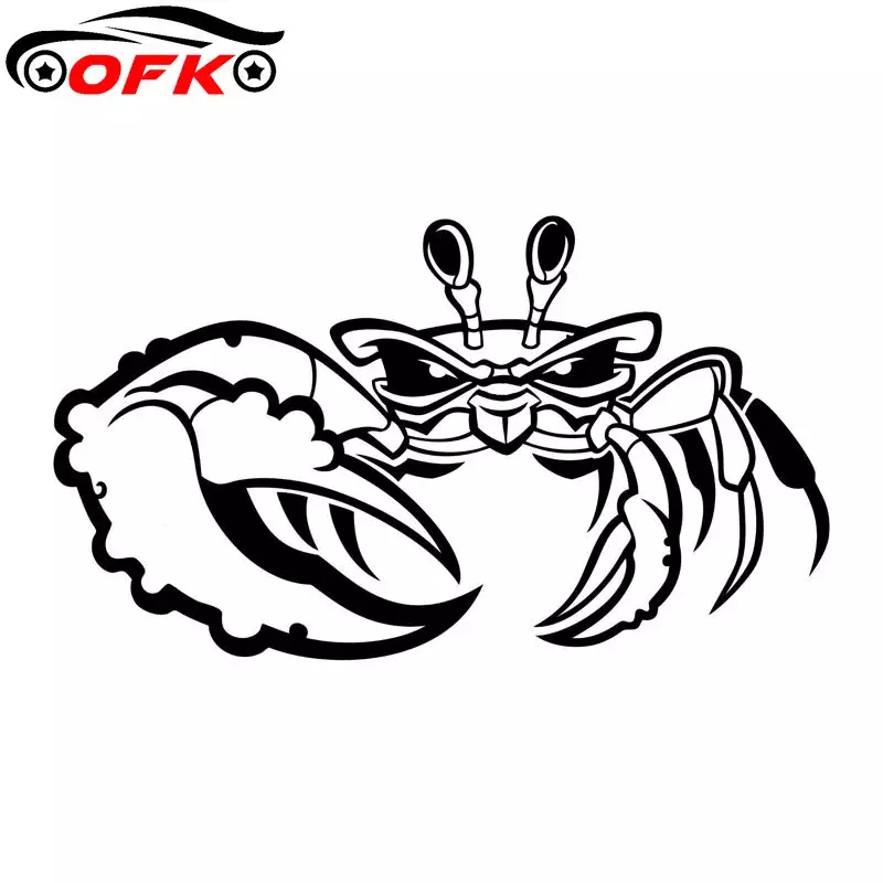 Car Stickers, Motorcycle Decals CRAB Decals Unique  Decorative Accessories,to Cover Scratches Sunscreen  PVC.18cm*10CM