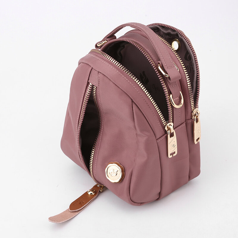 Modna dwuwarstwowa damska Mini torba z wysokiej tkanina wysokiej jakości nylonowa mała torebka w stylu dla dziewcząt Mini torba na zakupy
