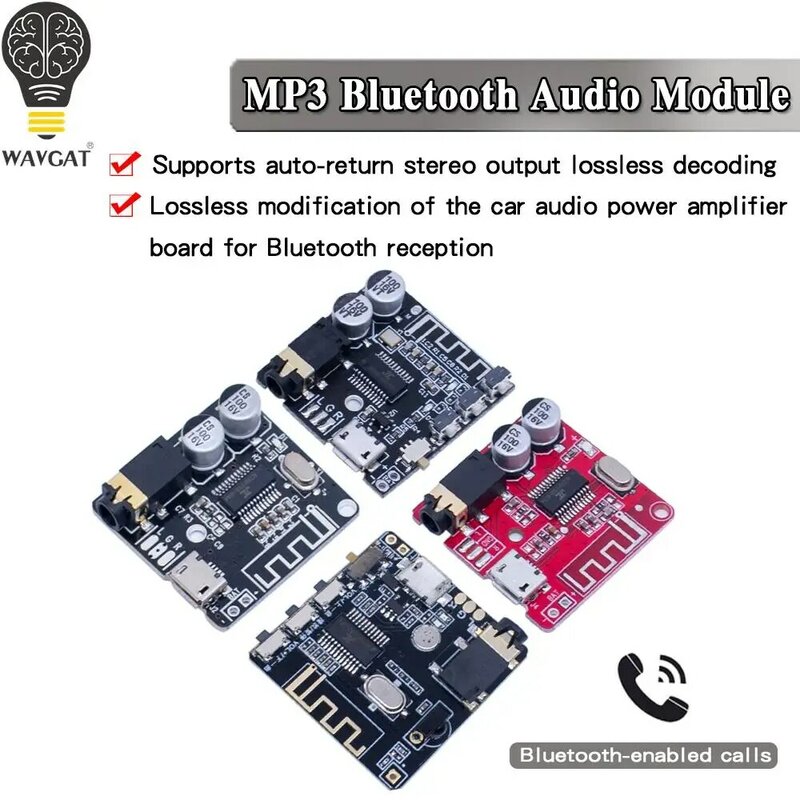 Placa De Receptor De Áudio Bluetooth, Módulo De Música Estéreo Sem Fio, Decodificador Sem Perdas, Bluetooth 5.0, MP3