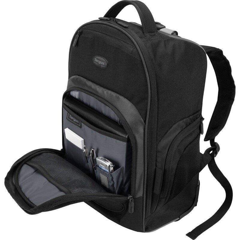 Compact Rolling Laptop Backpack, Black  bags