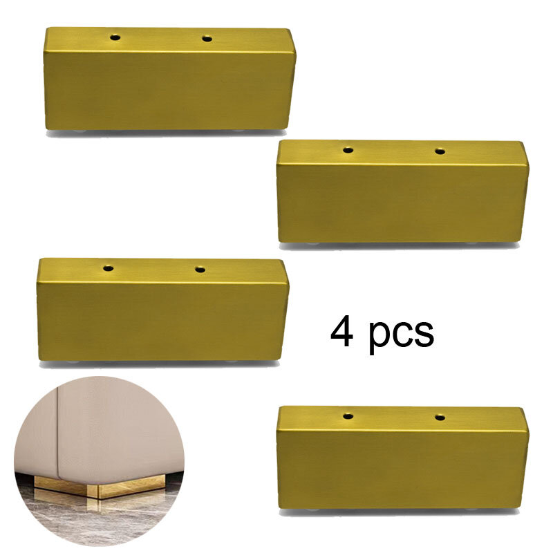 Patas de Metal para muebles de diseño moderno, patas de repuesto para sofá, mesa de centro, armario, soporte para TV, 4 piezas