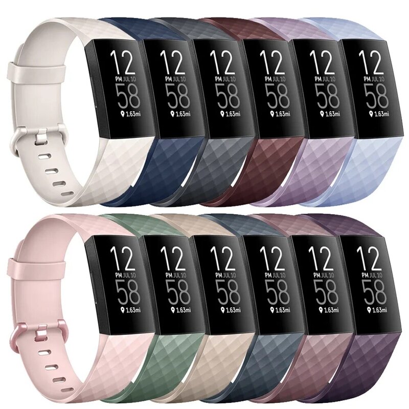 Watch Band para Fitbit Charge 3, Charge 4 Strap, Pulseira de Silicone, Pulseira para Fitbit Charge 3 SE