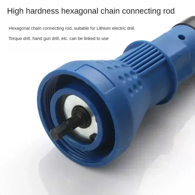 Electric Pull Rivet Gun Adapter Riveting Tool Cordless Drill Insert Nut For Blind 2.4 To 4.8mm