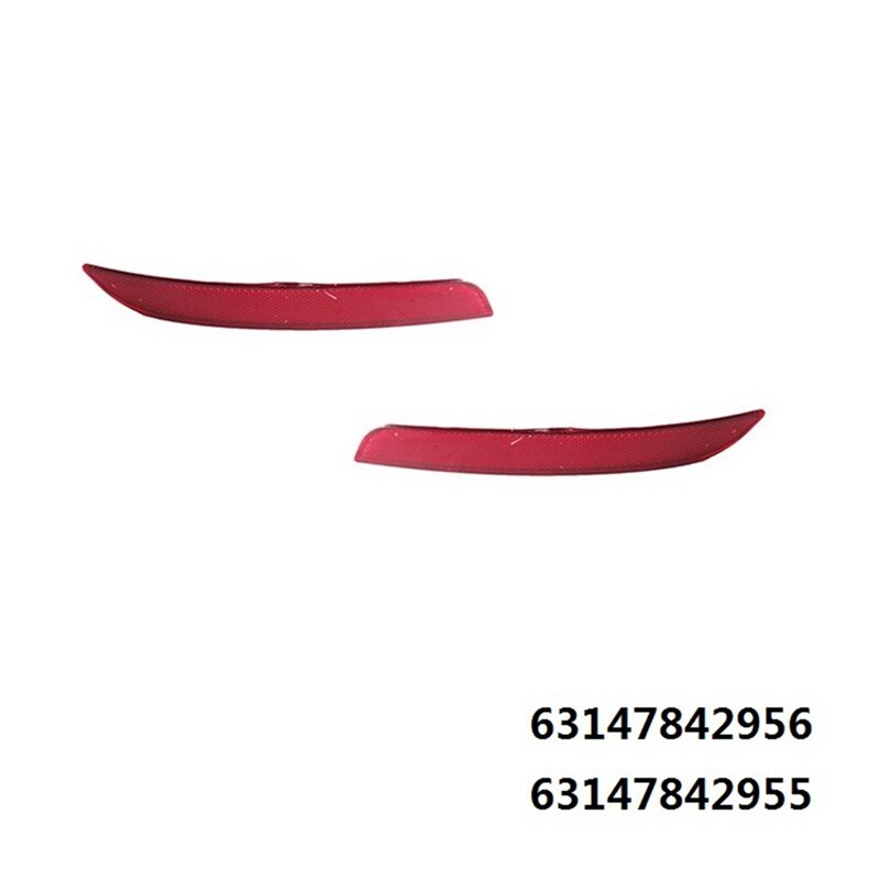 リアバンパー63147842955, 63147842956,2011,bmw 5シリーズ,f10,f18,2016-用の左右のリフレクター,赤いアクセサリー,2個