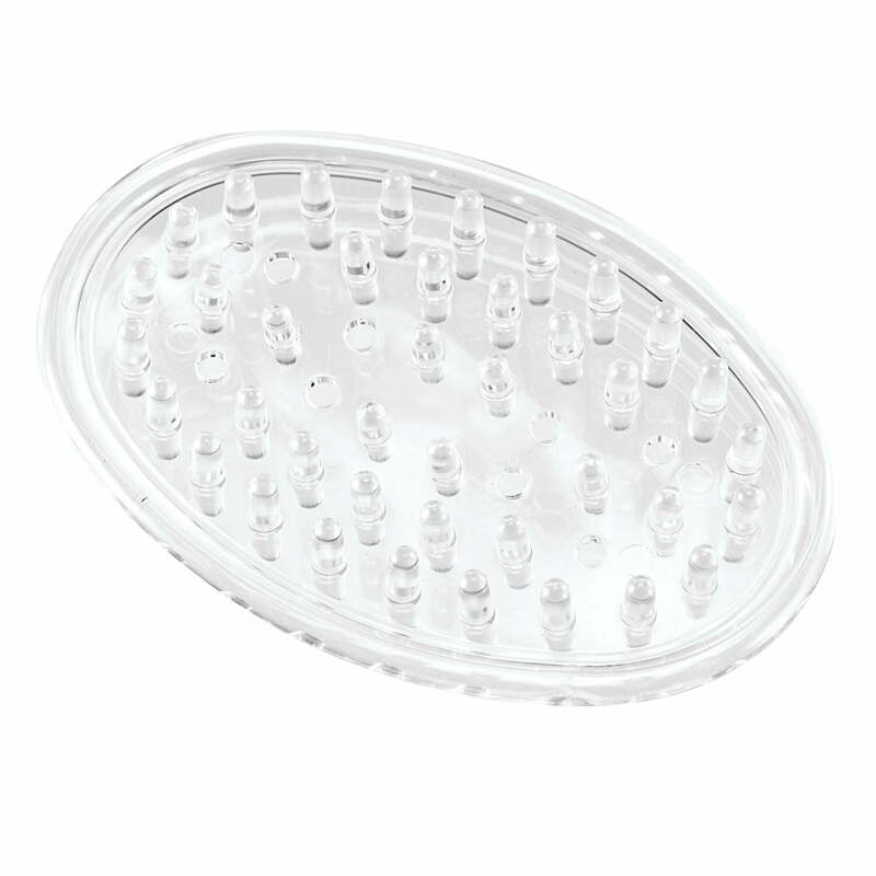 Platos y soporte para jabón, transparentes