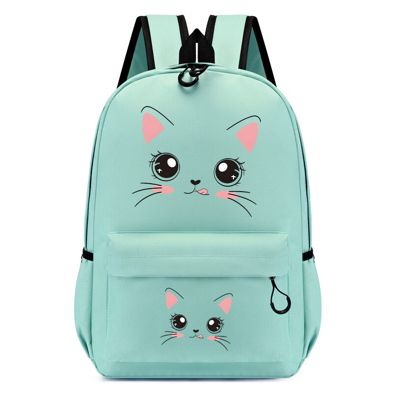 Детская школьная сумка, модный рюкзак для мальчиков и девочек, Детский рюкзак для детского сада, Забавный аниме рюкзак с лицом кошки и мультяшными животными, рюкзаки