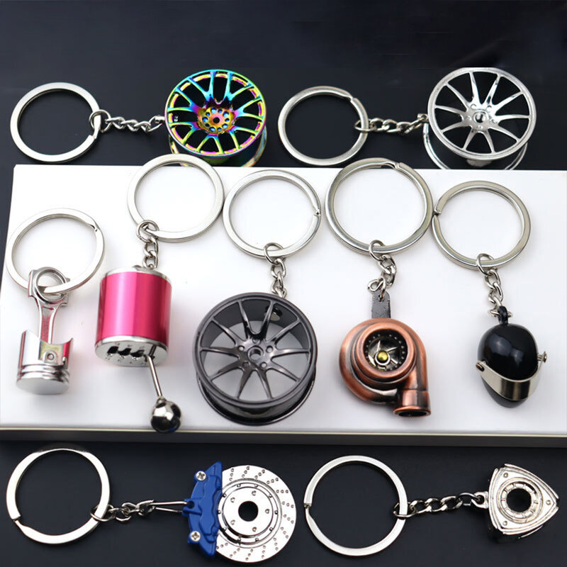 Großhandel niedlichen Zubehör Mini Auto Teil Schlüssel bund Edelstahl Turbo Schlüssel bund Hardware