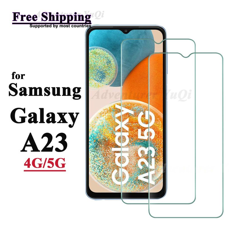 Dla Galaxy A23 ochraniacz ekranu Samsung 4G 5G, szkło hartowane HD 9H przezroczyste Ultra jasne, odporne na zarysowania etui przyjazne