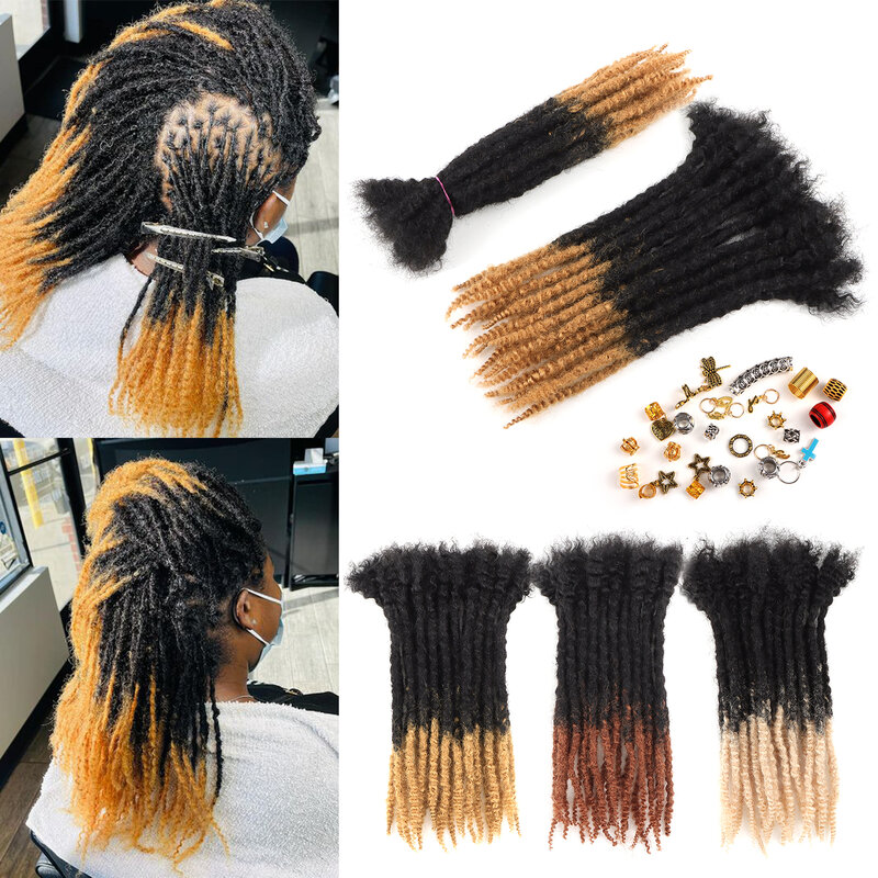 Orientfashion-extensiones de cabello humano estilo Dreadlock hechas a mano, pelo suave texturizado con puntas rizadas, novedad de 2022