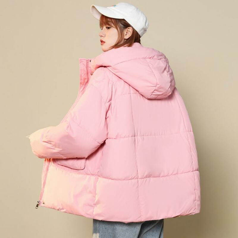Abrigo de invierno de manga larga para mujer, cárdigan con capucha de Color sólido, con cremallera, grueso, informal, para exteriores