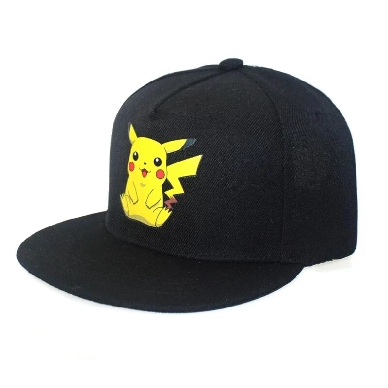 Anime Pokemon Pikachu Baseball Cap Pikachu Hat Adjustable Cosplay Hip Hop Cap Adult Style Model Figures Toys Gift