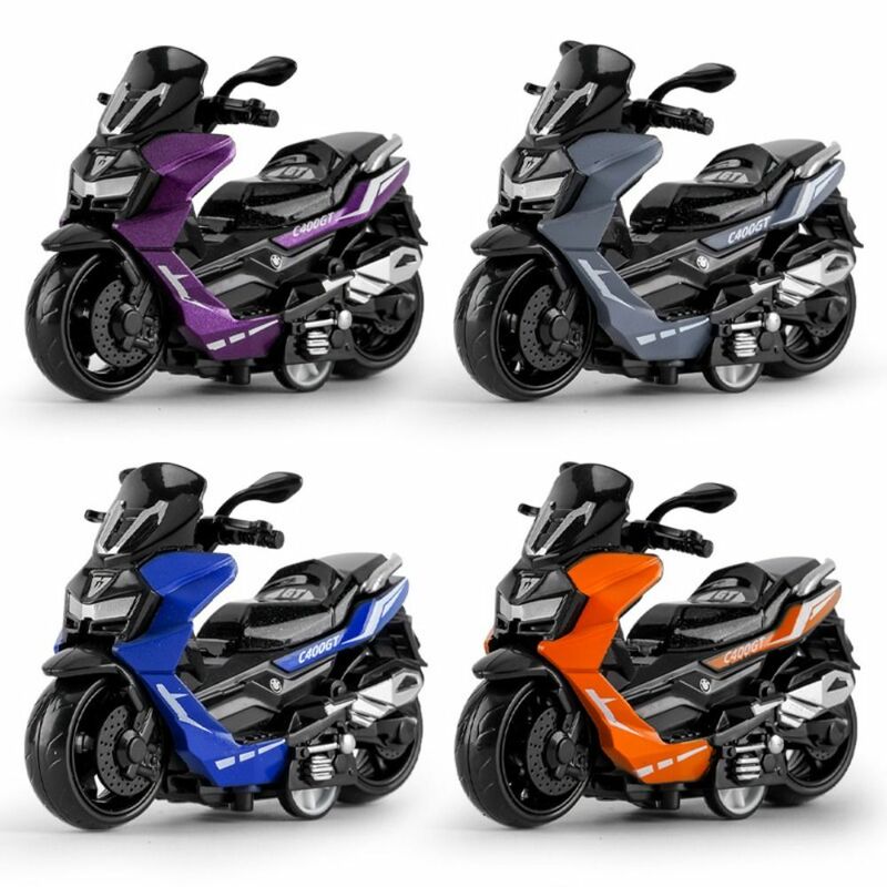 Brinquedo modelo miniatura de motocicleta para crianças, simulação de inércia pull-back, veículo fundido, mini moto, amigo