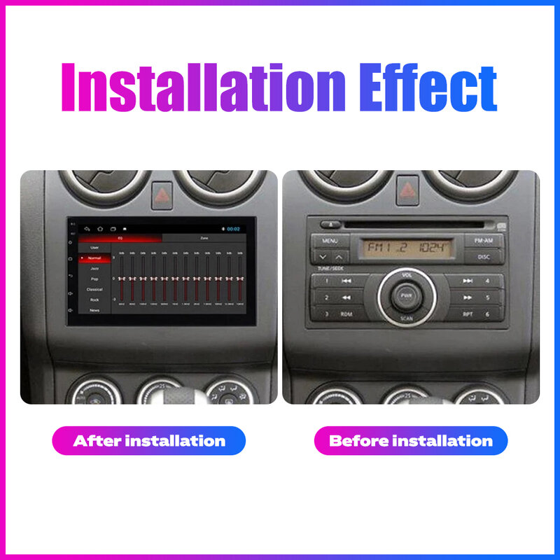 Central Multimedia Car Radio, Auto Carplay, Audio DVD Player, Navegação, Android, Sistema Inteligente para 2 DIN, 7 ", 9", 10 ", 10.1", 13.3 ", 13.1"