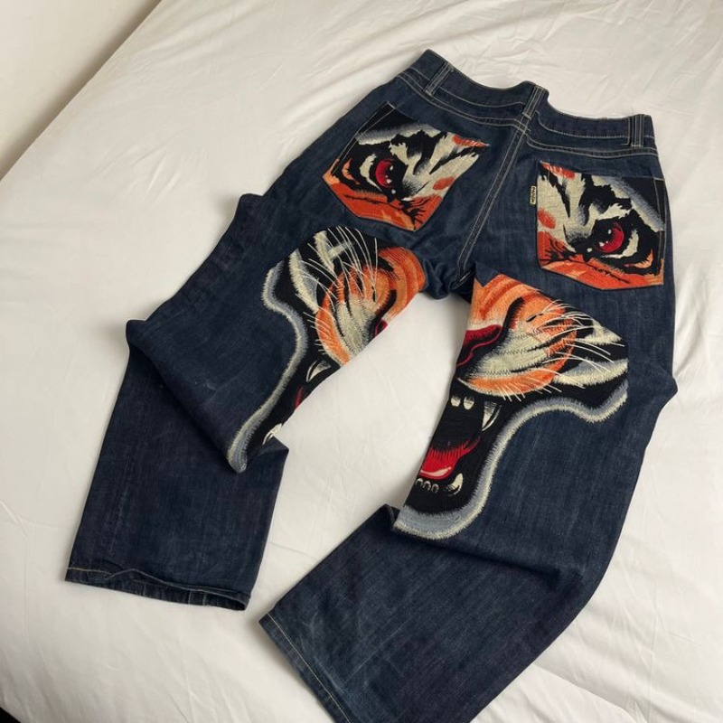 Pantalones vaqueros holgados Y2K para mujer, ropa de calle con estampado Vintage Harajuku, nuevos modelos de tendencia de moda, jeans góticos informales de hip hop