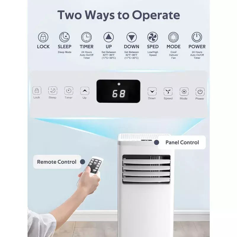 Haoyunma btu tragbare Klimaanlagen kühlen bis zu m², tragbare Wechselstrom-Einbau-Kühl-, Trocken-und Lüfter modi