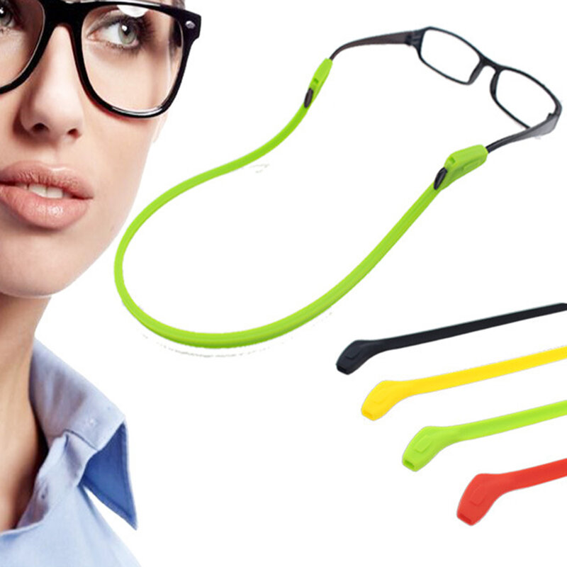 Cordones de silicona para gafas, Correa deportiva antideslizante, 44cm, accesorios de soporte, 1 unidad