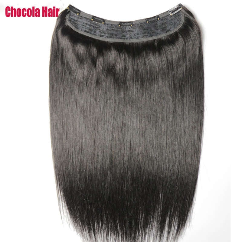 Chocala-Extensions de cheveux brésiliens Remy, cheveux humains 100, 5 clips, 16 "-28", 220g-100% g, 1 pièce, ensemble U