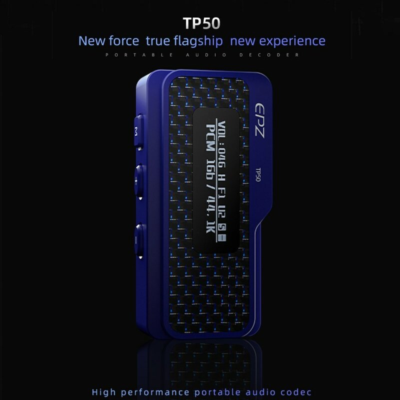 Epz Tp50 High Performance Draagbare Audio Dac 43198*2 Amp Rt 6863*2 High-Low Gain Past 32bit/768Khz Dsd 256 3.5Mm/4.4Mm Output: