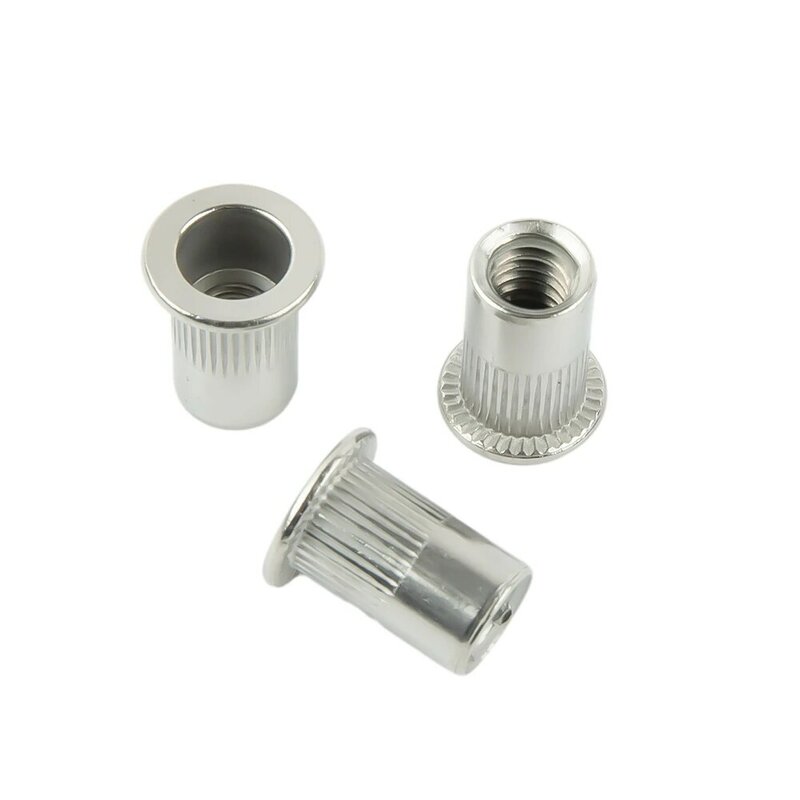 Durable Automotive Decoration Rivet Nuts Stainless Steel 1/4\\\\\\\\\\\\\\\"-20 Thread 15.5mm Length Fastener Threaded Flat Head