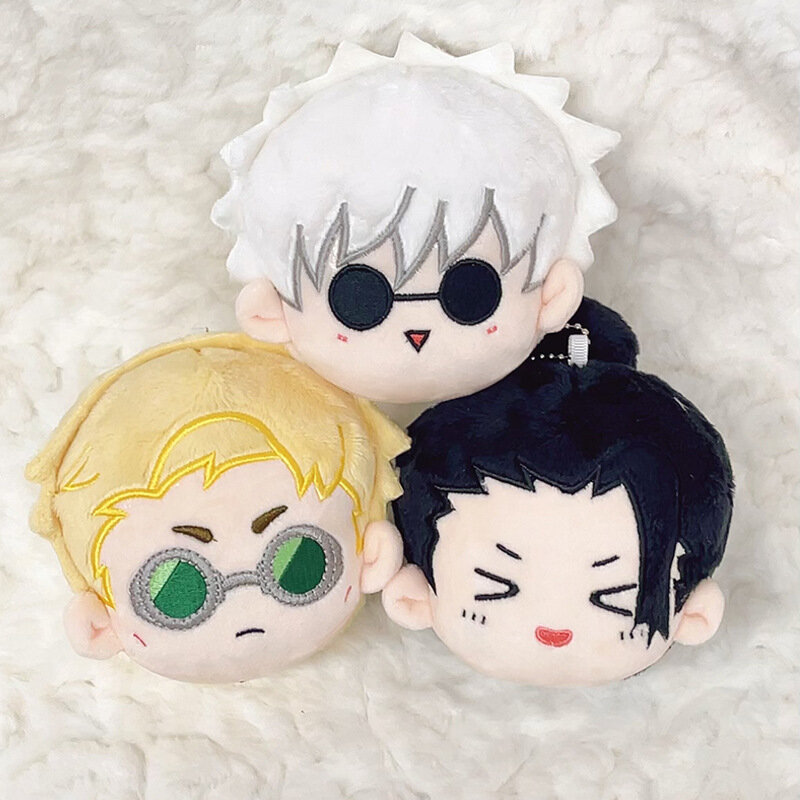 10cm Anime Plush Toy Gojo Keychain Anime Peripheral Bag Pendant Cute Stuffed Doll Adults Collection Mini Mascot Students Gifts