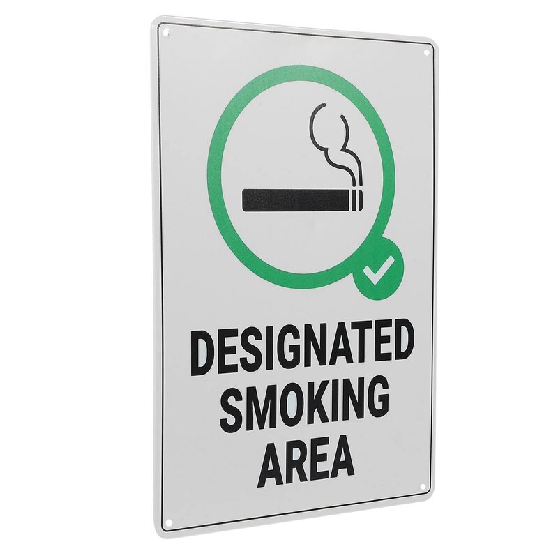 Indicatore dell'area fumatori appeso segni creativi indicatore della scheda della piastra della parete dell'area fumatori in ferro per la casa