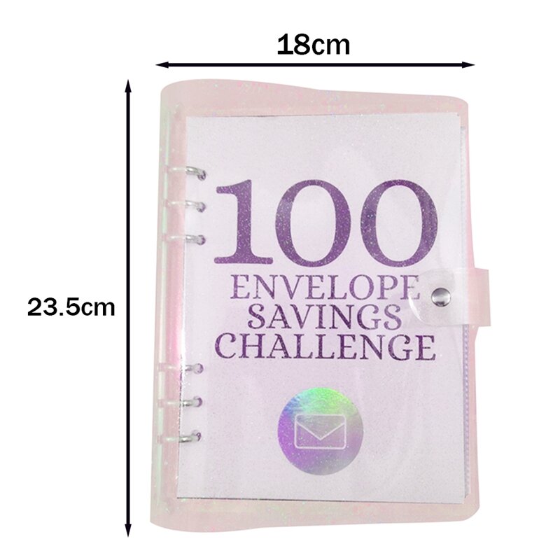 100 wyzwanie oszczędzające pieniądze segregator 100 koperty wyzwanie oszczędzania pieniędzy: łatwy i łatwy w użyciu różowy planista budżetu