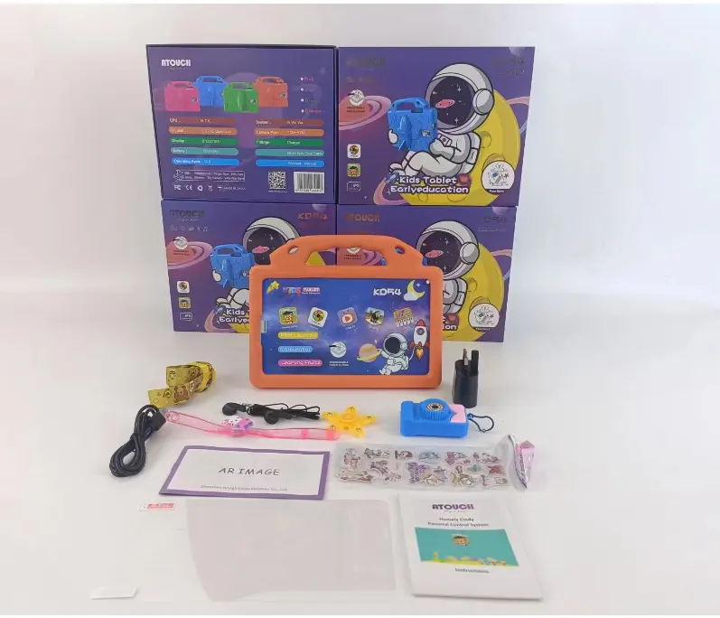 Atouch Pré-Escolar Educação Infantil Aprendizagem Tablet para Crianças, Crianças com Pequenos Brinquedos, KD54, 8 ", Nova Chegada
