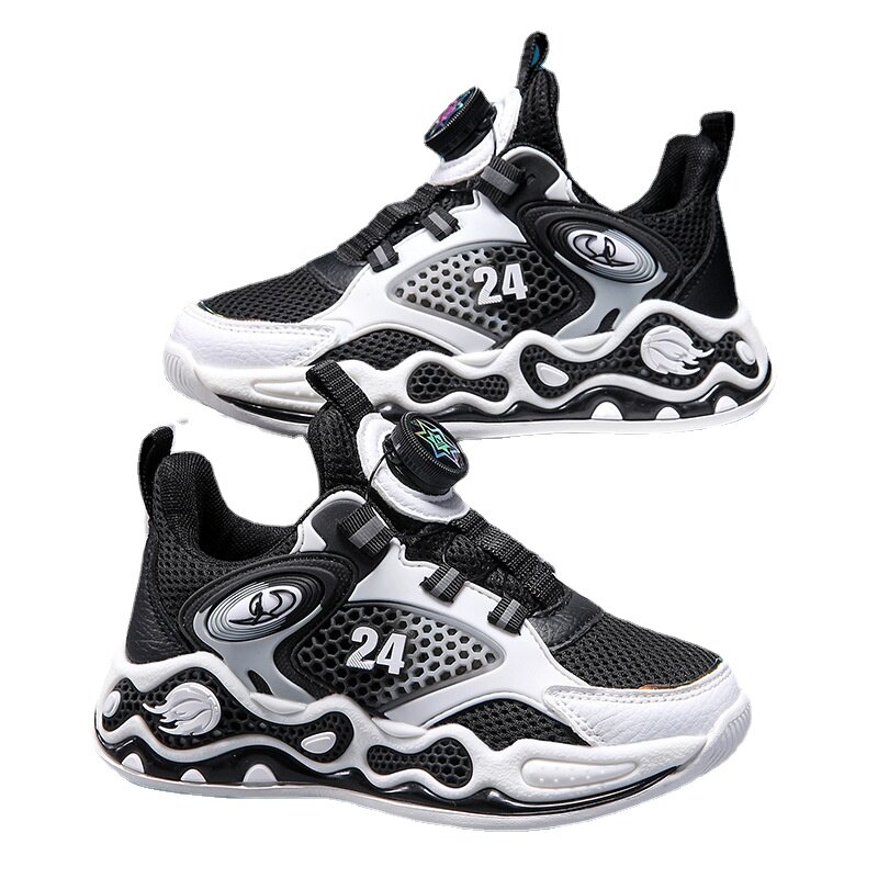 Children's Basketball 2024 Summer New Mesh Breathable Boys' Sports Shoes for Big Boys Training Shoes