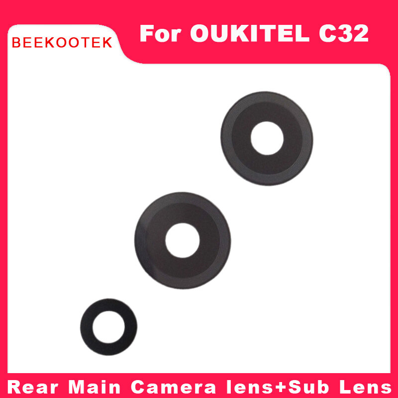 New Original OUKITEL C32 Back Camera Lens Rear Main Camera Lens Sub Lens Accessories For OUKITEL C32 Smart Phone