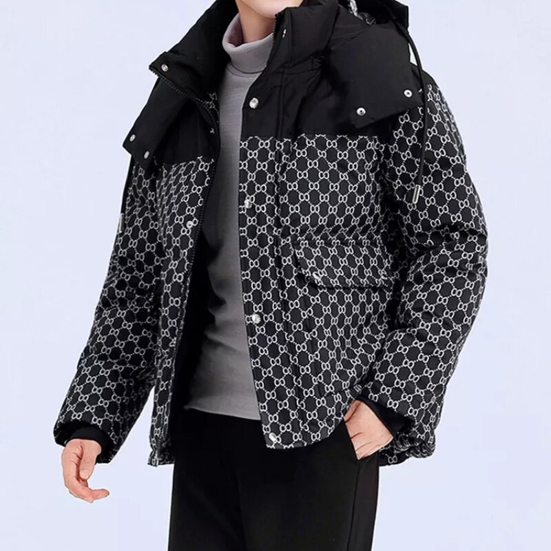 Cheap New Printed Hooded Short Thickened Waterproof Windproof Puffer Jacket Cheap Verison