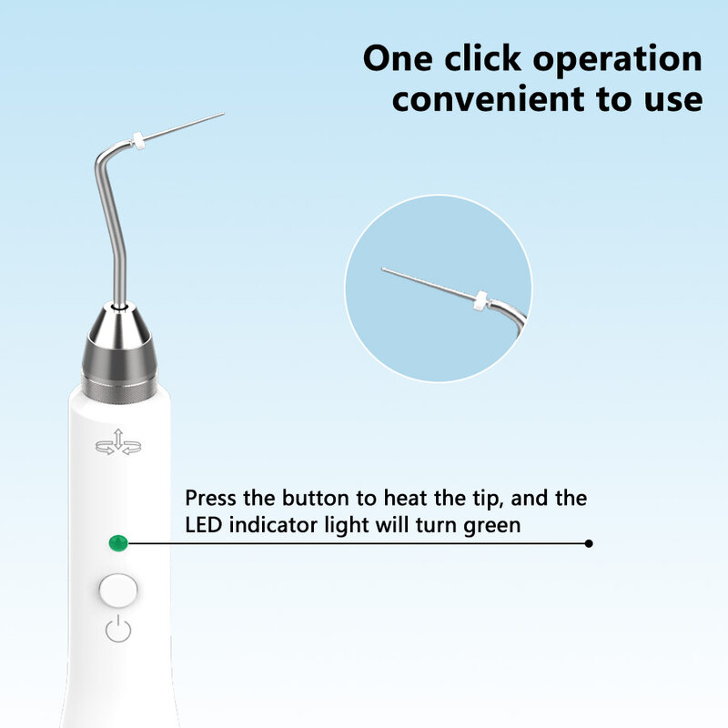 Hot Melt Dental Gum Cutter,Cordless Wireless guttaperca Obturation System Endo Heated Pen 2Tips Green White 110V 220V