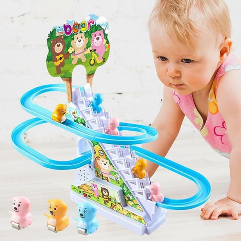 Pinguino Roller Coaster Penguin Go Racer Track Toys fai da te giocoso Roller Coaster Playset Christmas Birthday Track Toys con Slide