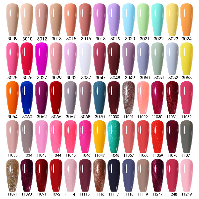 NAILCO-esmalte de uñas en Gel, barniz semipermanente UV y LED, serie negra, 15ml, 333 colores, azul, rojo y Nude