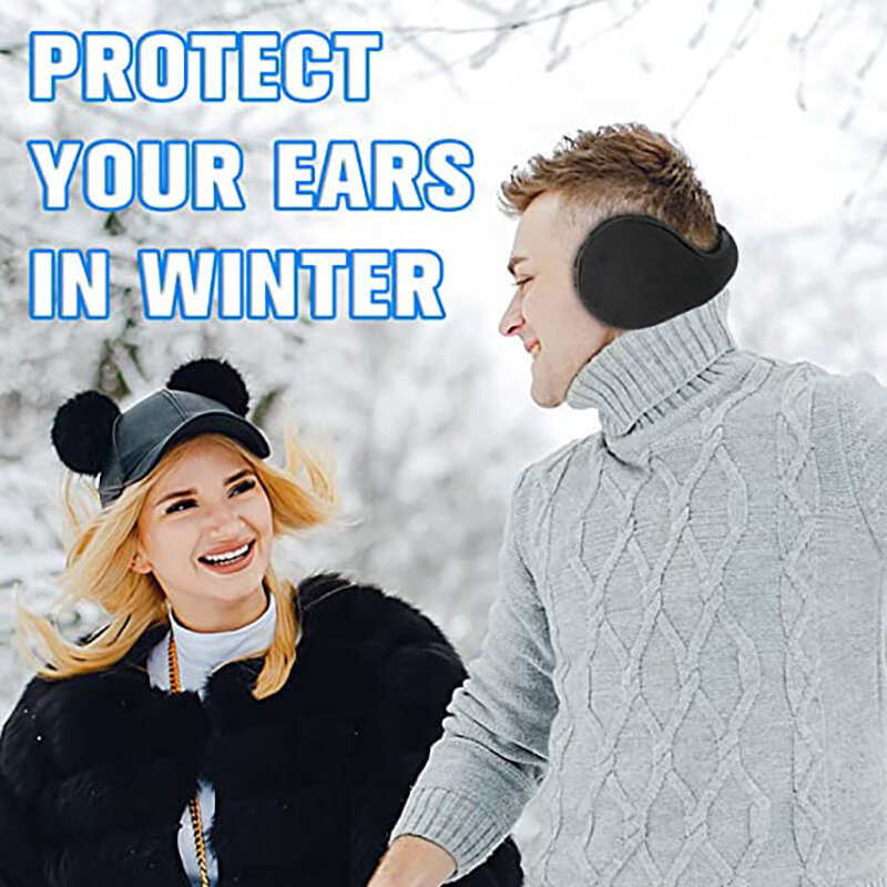 Earmuff de veludo espessado para homens e mulheres, capa de orelha, protetor auricular, luxuoso, à prova de vento, luxuoso, ao ar livre, ciclismo, esqui, frio, quente, inverno