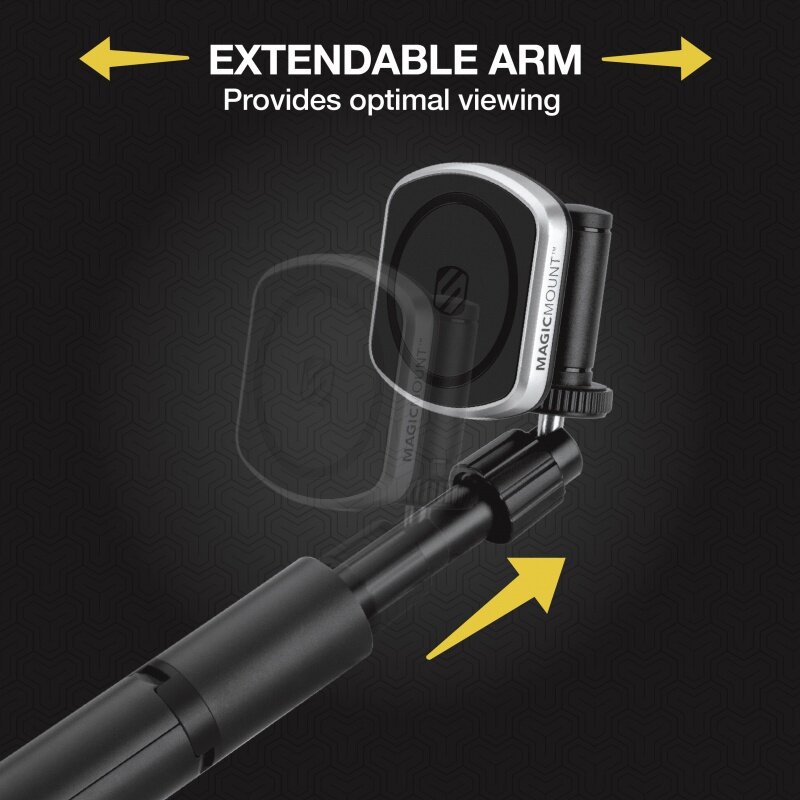 Scosche MP2TR1-SP MagicMount Pro 2 treppiede/Selfie Stick supporto per telefono con braccio regolabile, nero